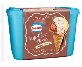 Sorvete Nestlé Napolitano Flocos Tradicional 1,5l