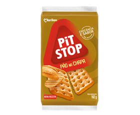 Biscoito Pit Stop Sabor Pão na Chapa 137g Marilan