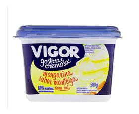 Margarina Sabor Manteiga Cremosa com Sal Vigor 500g