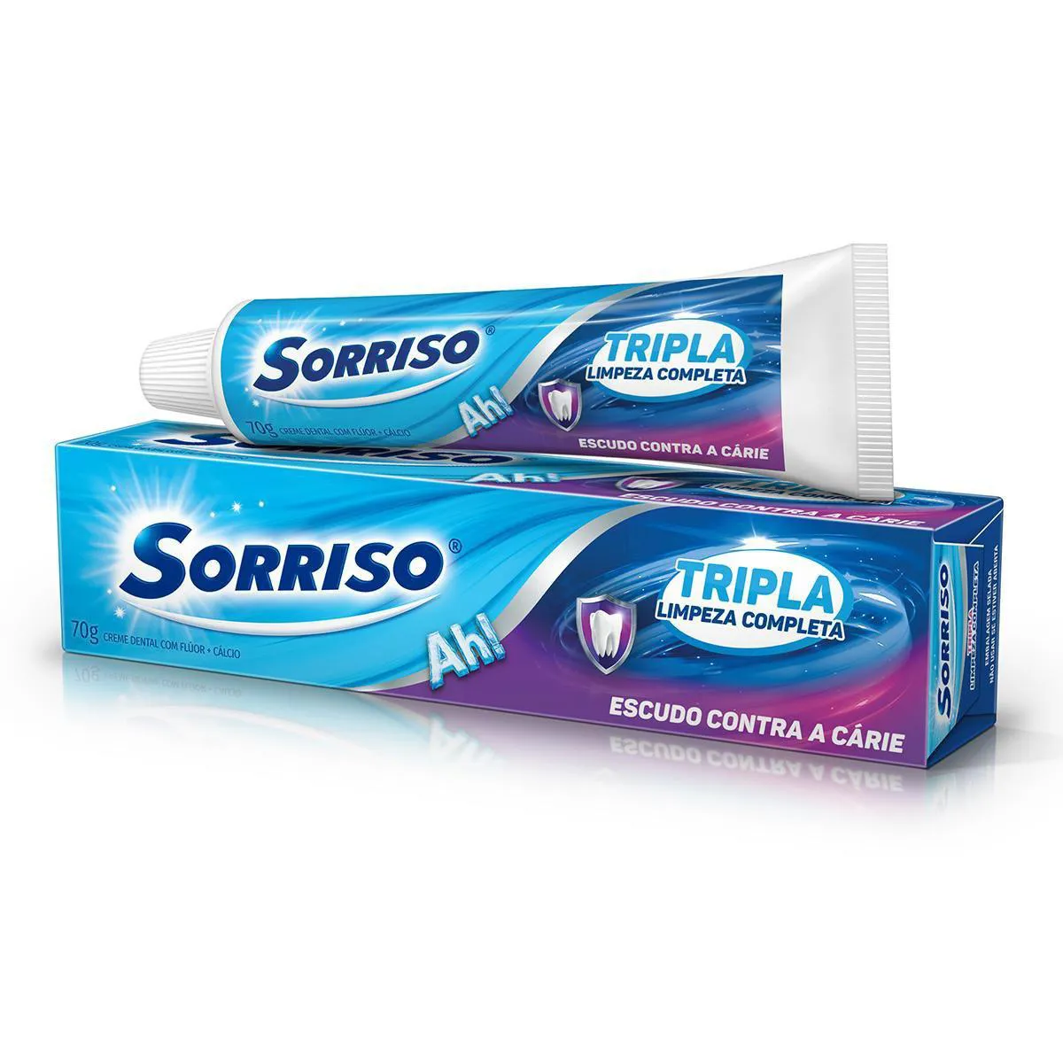 Pasta de Dente Sorriso Tripla Limpeza Completa Com 70g