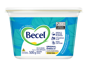 Margarina Original Com Sal Zero Lactose Becel Pote 500g